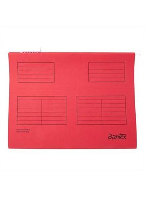 BANTEX SUSPENSION FILE A4 RED (25pcs)
