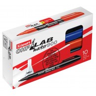 LUXOR OHP PERMANENT MARKER 1.0MM RED (10/PACK)