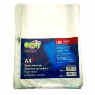 GROOVY SHEET PROTECTORS A4 60MIC CRYSTAL CLEAR 100PCS 305X235MM (HOLDS UP TO 40SHEETS)