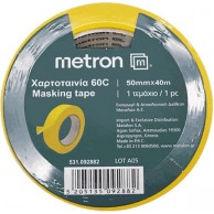 METRON MASKING TAPE 50MMX40M YELLOW (6PCS/PACK)