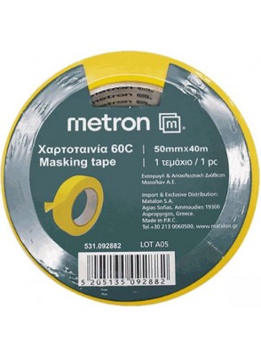 METRON MASKING TAPE 50MMX40M YELLOW (6PCS/PACK)