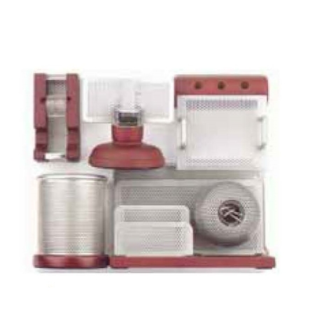 DESK ORGANISER SET WOODEN/METAL (6 ITEMS)