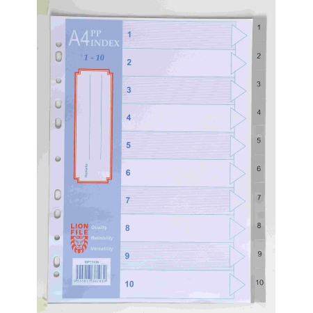 DIVIDERS WITH NUMBER A4 1-10