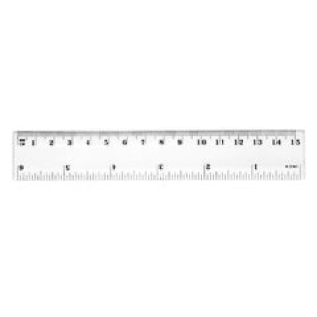 CLEAR RULER 15CM