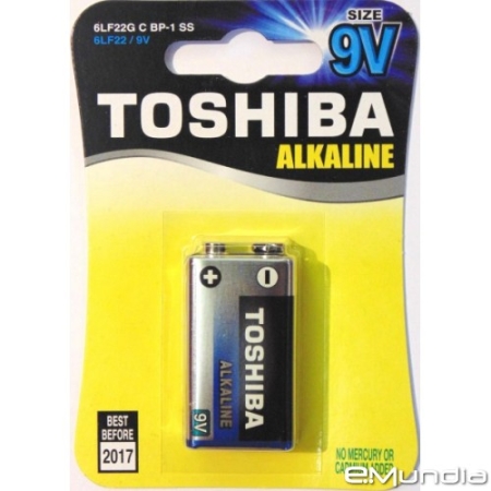 TOSHIBA ALKALINE BATTERIES 6LF22G 9V