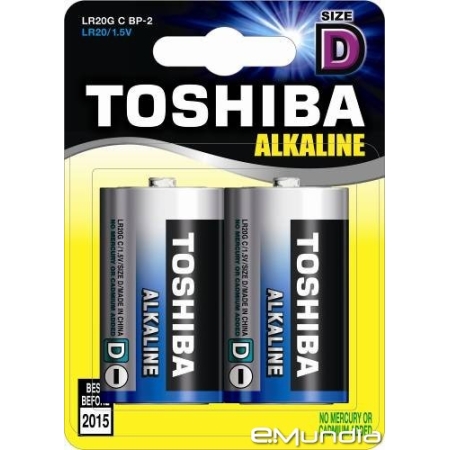 TOSHIBA BATTERIES LR20 (D) ALKALINE 2PCS
