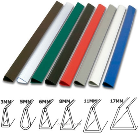 OPUS SLIDE BINDER 10MM BLACK (PACK OF 50PCS)