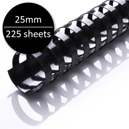 OPUS BINDING COMB 25MM 220SHEETS BLACK 50PCS