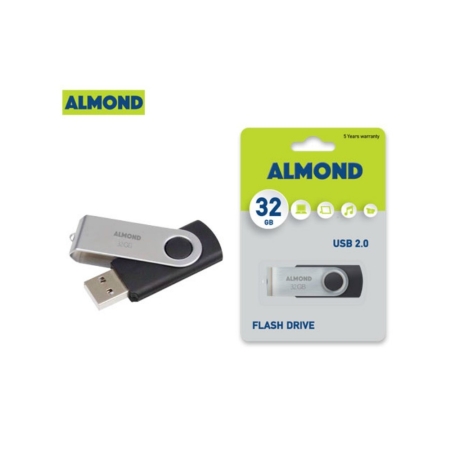 ALMOND FLASH DRIVE USB 32GB TWISTER BLACK