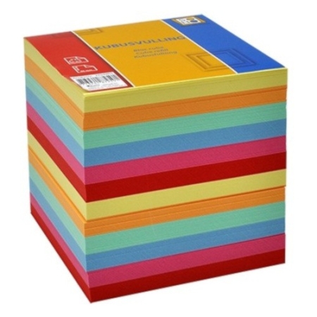 MEMO CUBE RAINBOW MULTICOLOR 9X9CM (DISPENSER NOT INCLUDED)