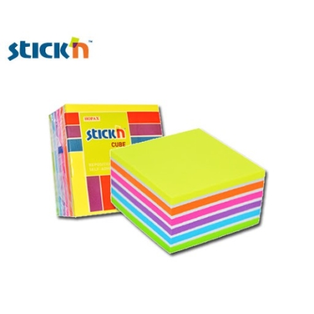 STICK'N CUBE 76X76 400P NEON PASTEL MULTICOLOR
