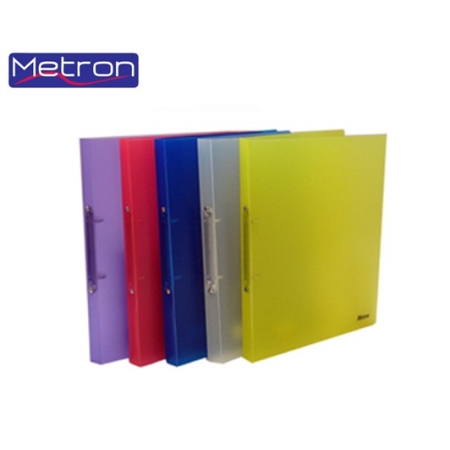 METRON A4 PP 2-RING BINDER 4CM CLEAR