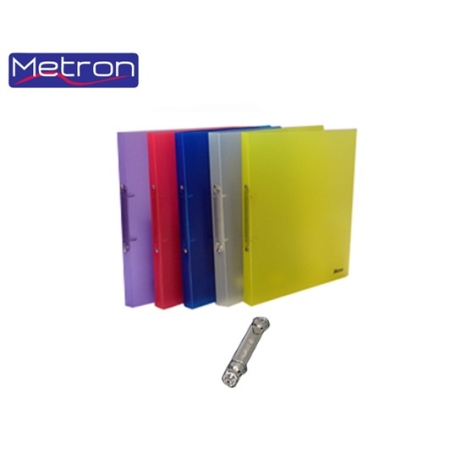 METRON TRANSPARENT RING FILE A5 2RINGS 19x26x2CM