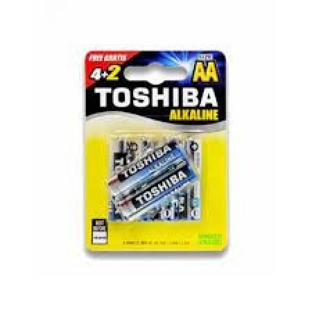TOSHIBA BATTERIES LR06 (AA) ALKALINE 6PCS