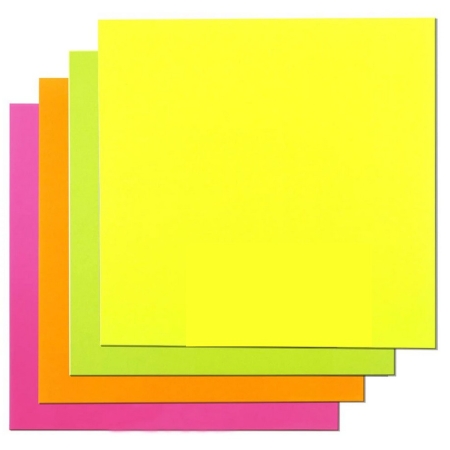 GROOVY STICKY NOTES NEON ORANGE 76X76MM 100SH