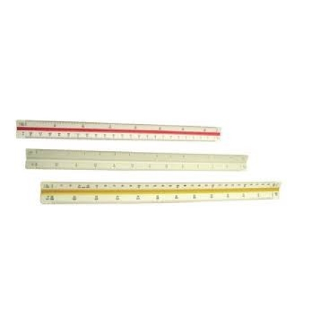 SCALE RULER ARCHITECT 30CM 1:100-1:500 ADORO