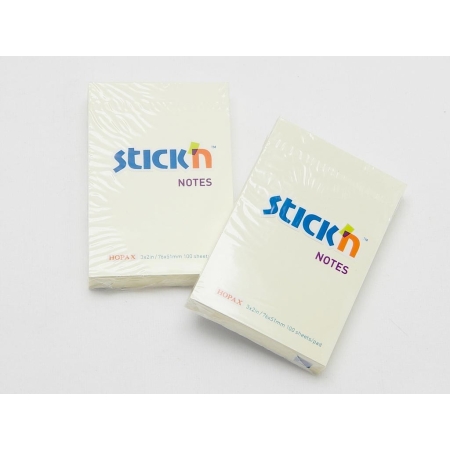 STICK'N NOTES 50X76MM 100SH/PAD YELLOW (12/PACK)
