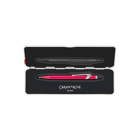 CDA 849 CLASSIC FLUO PINK BALLPOINT METALLIC PEN (+BOX) BLUE INK M