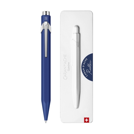 CDA 849 CLASSIC BLUE ROLLER METALLIC PEN (+BOX) BLACK INK M (846.659)