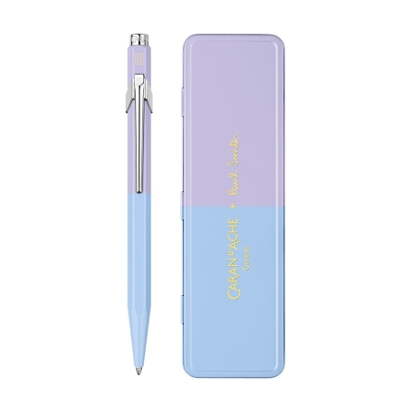 CDA 849 PAUL SMITH SKYBLE LAVENDER BALLPOINT METALLIC PEN (+BOX) BLACK INK M