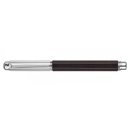 CDA VARIUS EBONY SILVER PLATED & RHODIUM-COATED ROLLER PEN (4470.086)