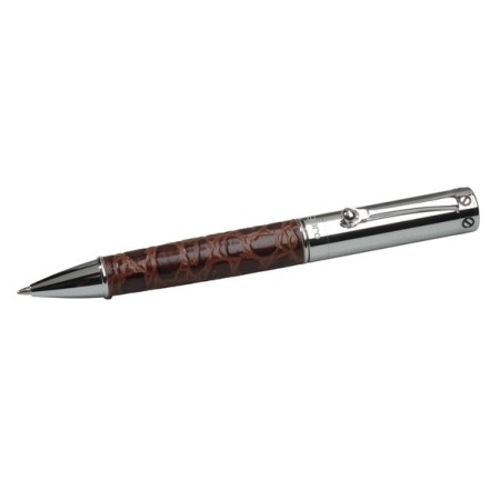 UNGARO NAPLES BROWN LEATHER BALL-POINT PEN USK8054