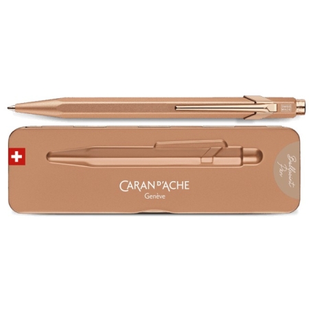 CDA 849 PREMIUM ROSE BALLPOINT METALLIC PEN BLUE INK M