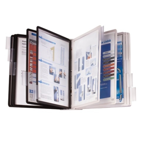 Durable Sherpa A4 Wall Bracket Display Panel System 10 Pack