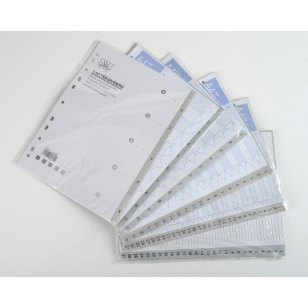 A4 PLAST DIVIDER W NUMBER 1-5