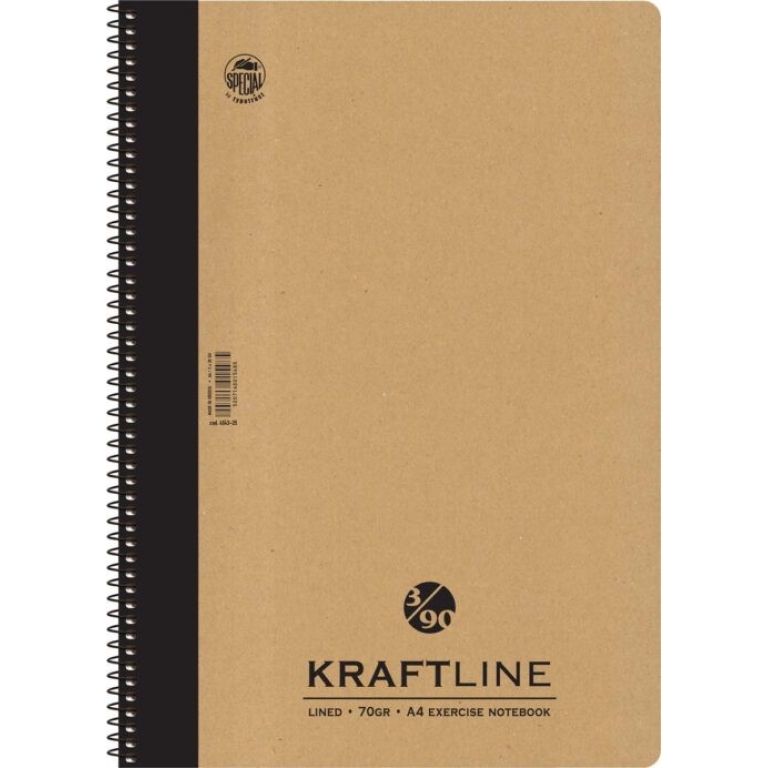 kraftline-a4-notebook-spiral-90sh-180p-3subs
