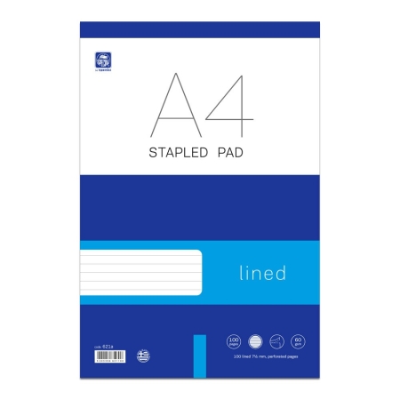SPECIAL A4 STAPLED PAD 100P/50SH PERFORATED 60GR