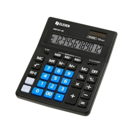 ELEVEN CALCULATOR 12 DIGITS 20.5×15.5×3.5cm CDB 1201-BK/BL