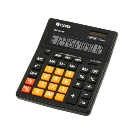 ELEVEN CALCULATOR 12 DIGITS 20.5×15.5×3.5cm CDB 1201-BK/OR