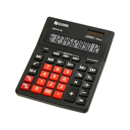 ELEVEN CALCULATOR 12 DIGITS 20.5×15.5×3.5cm CDB 1201-BK/RD
