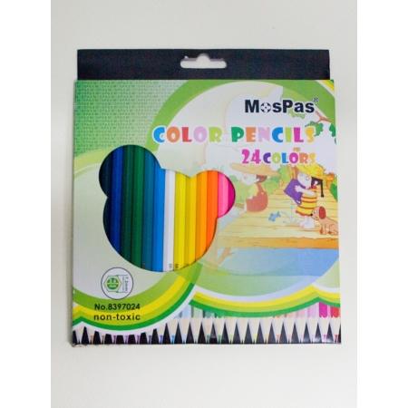 MOSPAS COLOR PENCILS 24PCS NON-TOXIC