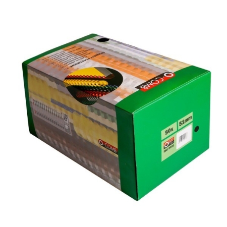 OPUS BINDING COMB 51MM 450SHEETS WHITE 50PCS