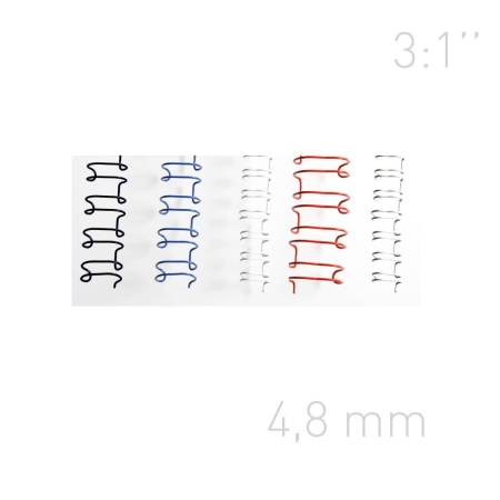OPUS BINDING WIRE 3:1 11MM WHITE 100PCS