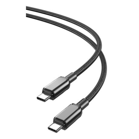 XO NB Q250B PD 60W TYPE C IN TYPE C PVC COLORFUL FAST CHARHING CABLE BLACK