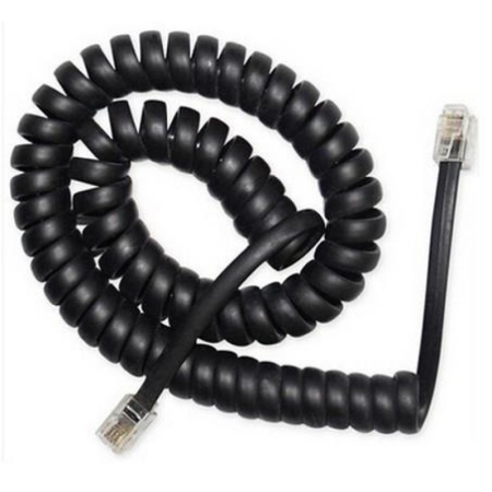 CABLEXPERT PHONE CABLE SPIRAL 2M BLACK
