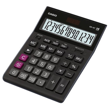 CASIO CALCULATOR 14 DIGITS GR-14T 18.7X14.2CM