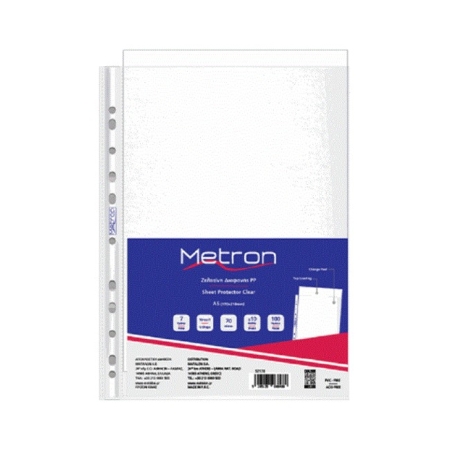 METRON SHEET PROTECTOR A5 CLEAR 70MIC X 100