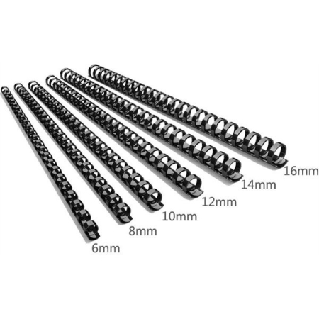 OPUS BINDING COMB BLACK 10MM 60SHEETS 100PCS