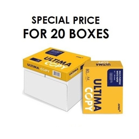 ULTIMA COPY PAPER A4 80GSM (20 BOXES OF 5 REAMS)