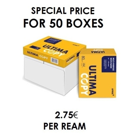 ULTIMA COPY PAPER A4 (50 BOXES OF 5 REAMS)