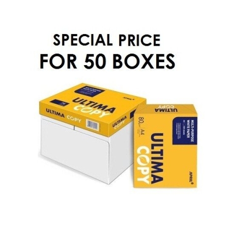 ULTIMA COPY PAPER A4 (50 BOXES OF 5 REAMS)
