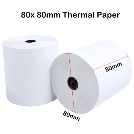 THERMAL ROLLS 80MMX80MM 48GR (BOX OF 50PCS)