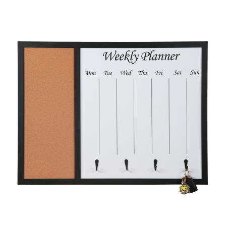 WEEKLY PLANNER WHITE/CORK BOARD 42X76MM