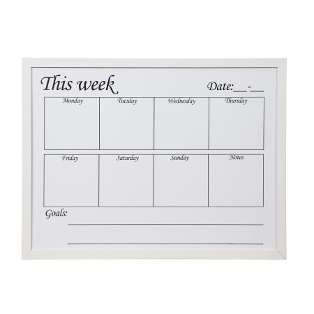 WEEKLY PLANNER WHITE BOARD 45X60MM