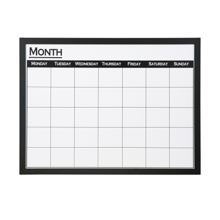 MONTHLY PLANNER WHITE BOARD 45X60CM BK