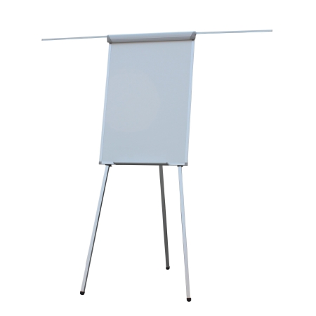 FLIP CHART WHITE BOARD WITH SIDE ARMS 70X100CM ALUM. FRAME